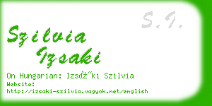 szilvia izsaki business card